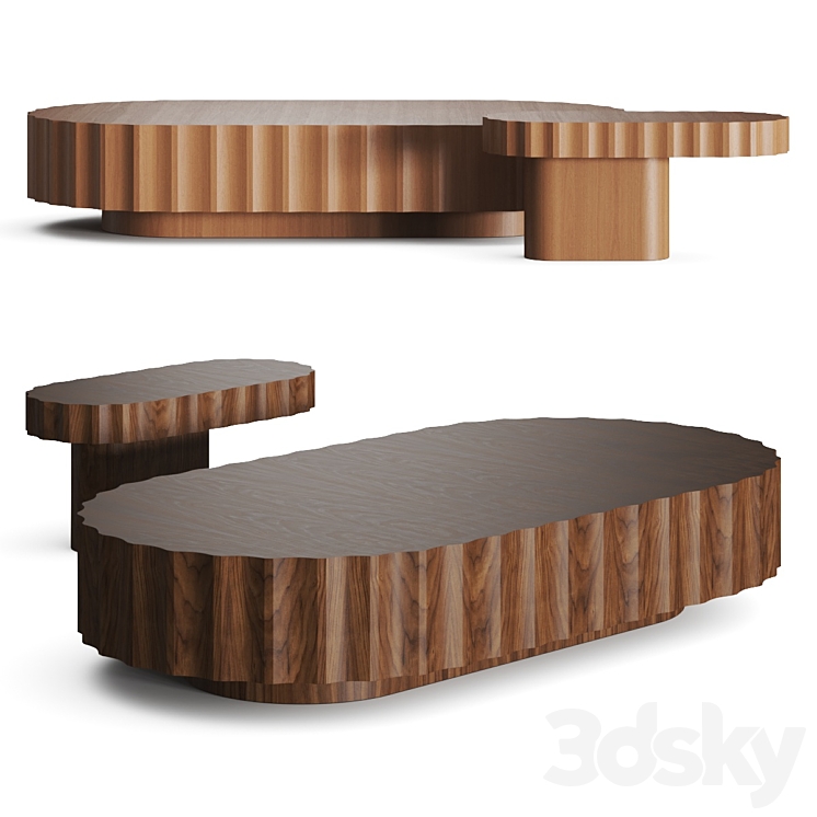 Francesco Balzano Blond Coffee Tables 3DS Max Model - thumbnail 1