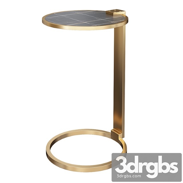 Franz shagreen round cocktail side table - thumbnail 1