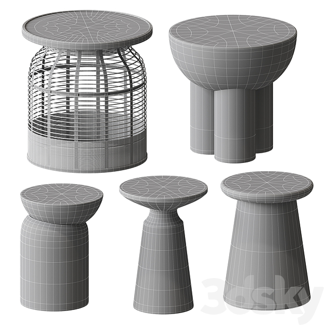 Fraulino Kesbury Baptistin table La Redoute 3DS Max Model - thumbnail 3