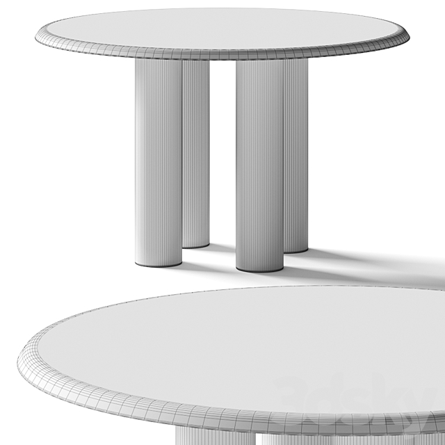 Fredericia Furniture Islets Dining Table 3DS Max Model - thumbnail 2