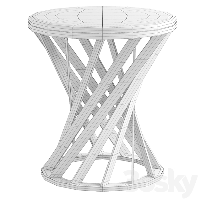 Fresno coffee table 3dsMax Model - thumbnail 2