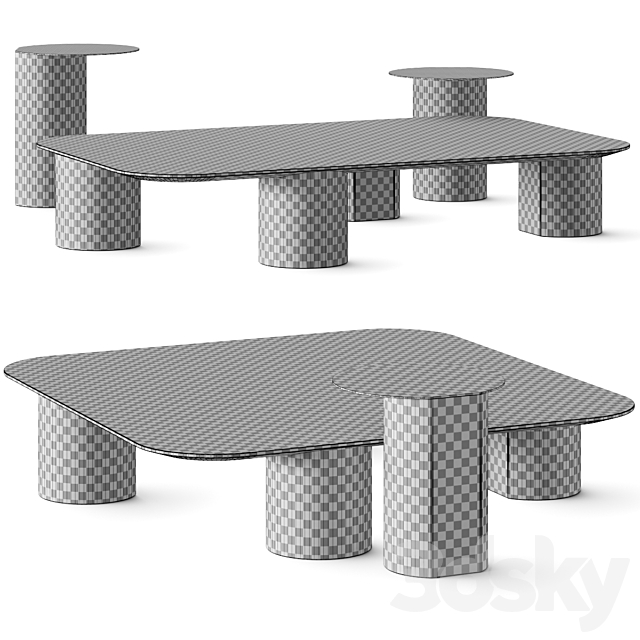 Frigerio Elly Coffee Tables 3DS Max Model - thumbnail 3