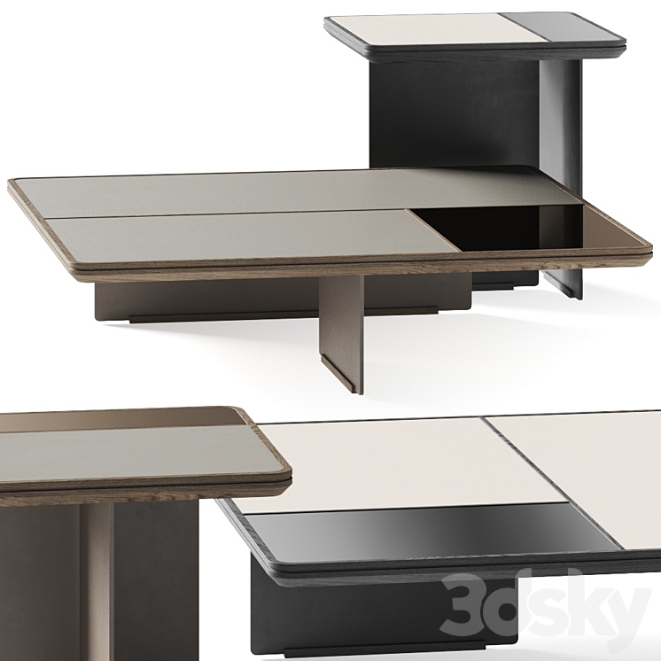 Frigerio Salotti Mies Coffee Tables 3DS Max - thumbnail 1