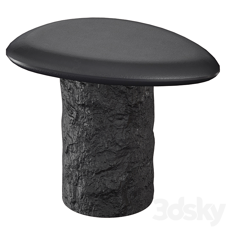 Galisteo Pebble End Table (Crate and Barrel) 3DS Max - thumbnail 2