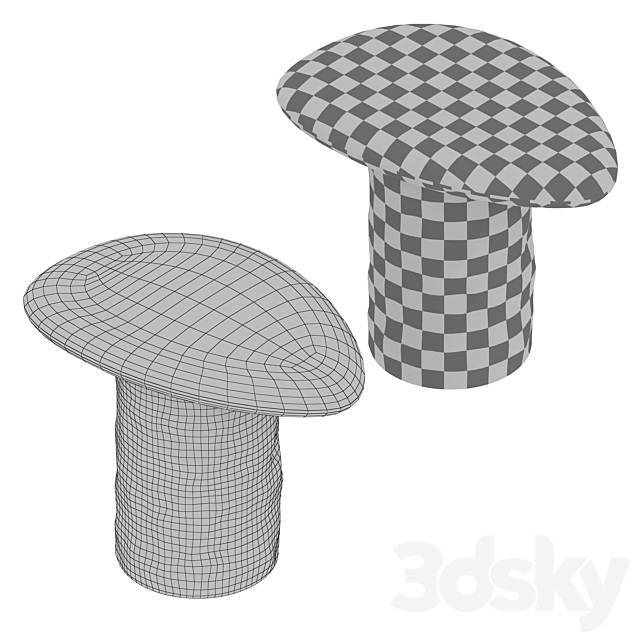 Galisteo Pebble End Table (Crate and Barrel) 3DSMax File - thumbnail 5