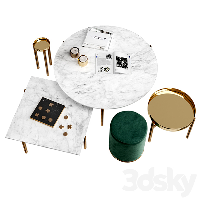 Gallotti & Radice Coffee table Twelve 3DSMax File - thumbnail 2