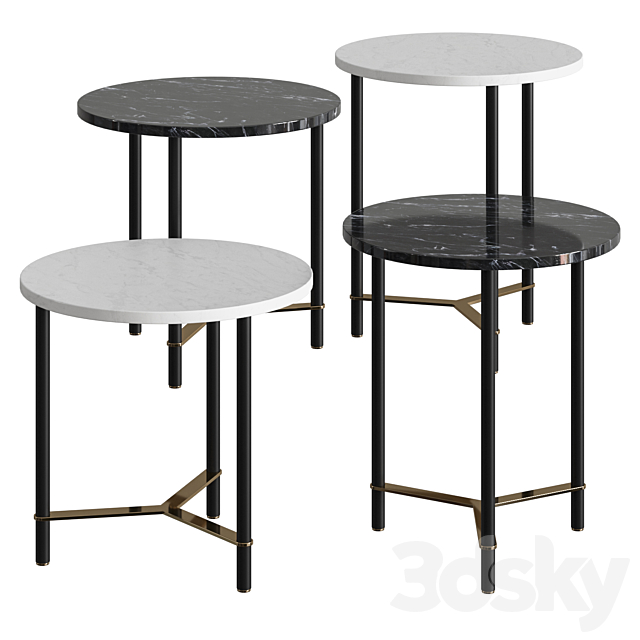 Gallotti & Radice Coockies Circle Coffee Tables 3DSMax File - thumbnail 1