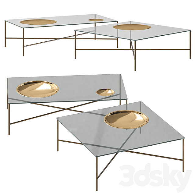 Gallotti & Radice Golden Moon Rectangular Coffee Table 3DSMax File - thumbnail 1