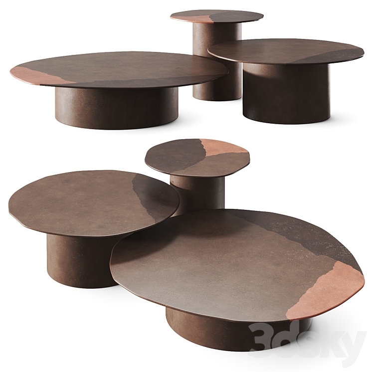 Gallotti & Radice Re-Verre Coffee Tables 3DS Max Model - thumbnail 1