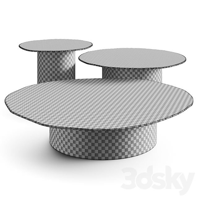 Gallotti & Radice Re-Verre Coffee Tables 3DS Max Model - thumbnail 4