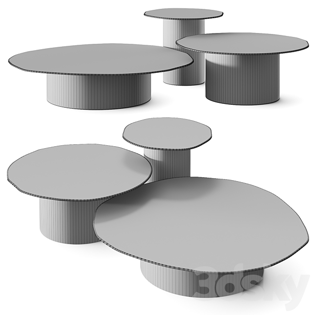 Gallotti & Radice Re-Verre Coffee Tables 3DS Max Model - thumbnail 5