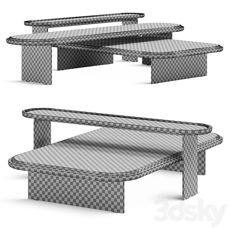 Gallotti & Radice Sensei Coffee Tables 3DS Max Model - thumbnail 2