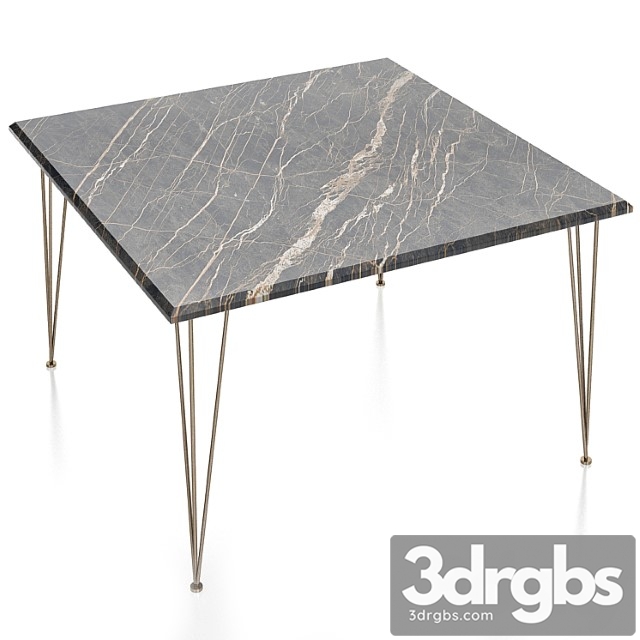 Gam home flamingo square coffee table with copper legs 2 3dsmax Download - thumbnail 1