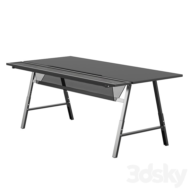 Gaming computer desk Ikea UTESPELARE 3DS Max - thumbnail 2