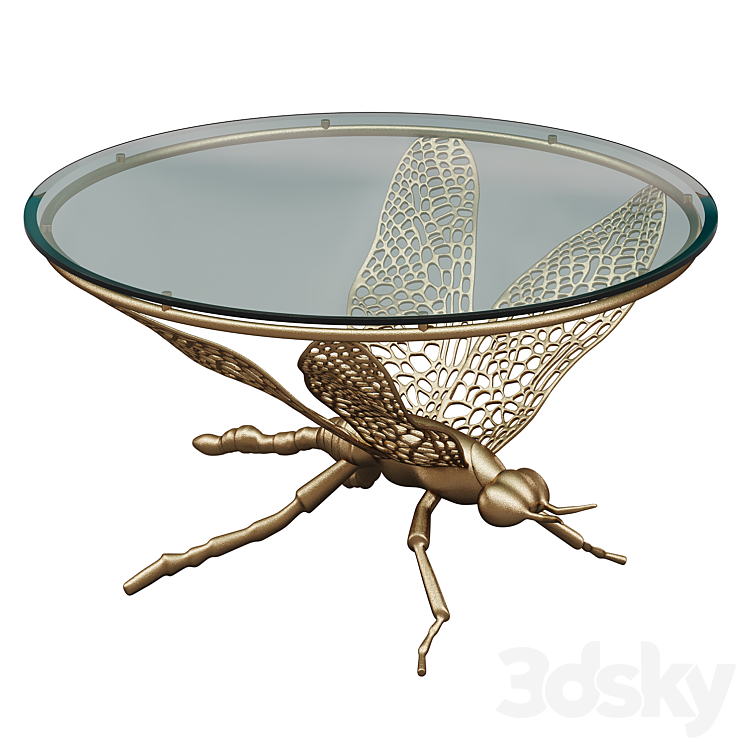 Garda Decor COFFEE TABLE DRAGONFLY 3DS Max Model - thumbnail 1