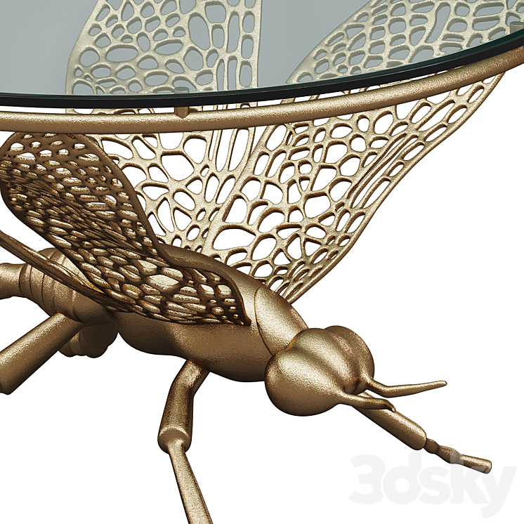 Garda Decor COFFEE TABLE DRAGONFLY 3DS Max Model - thumbnail 2