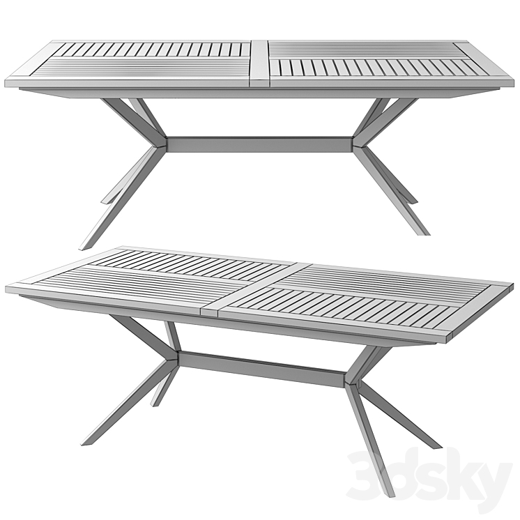 Garden table Jakta 3DS Max - thumbnail 2