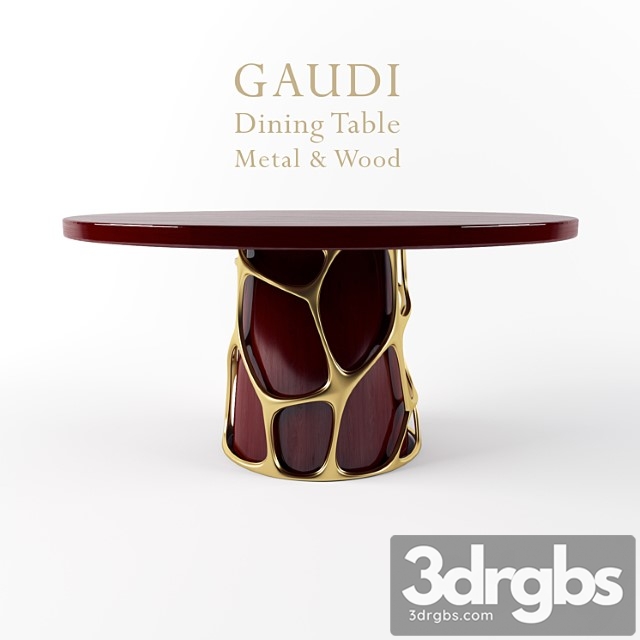 Gaudi dinning table 2 3dsmax Download - thumbnail 1