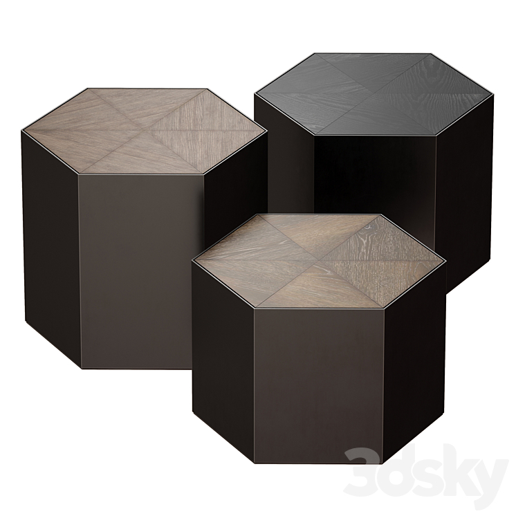 Geo Bunching Table Set (Crate and Barrel) 3DS Max - thumbnail 1