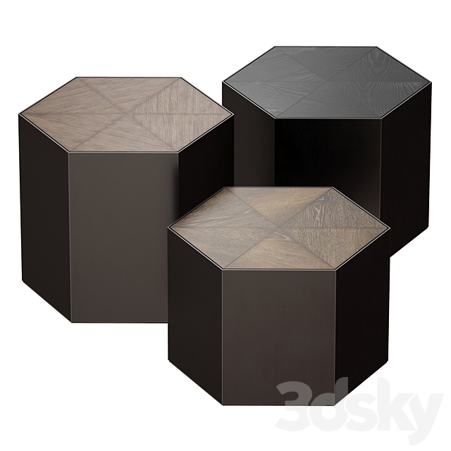 Geo Bunching Table Set (Crate and Barrel) 3DSMax File - thumbnail 1