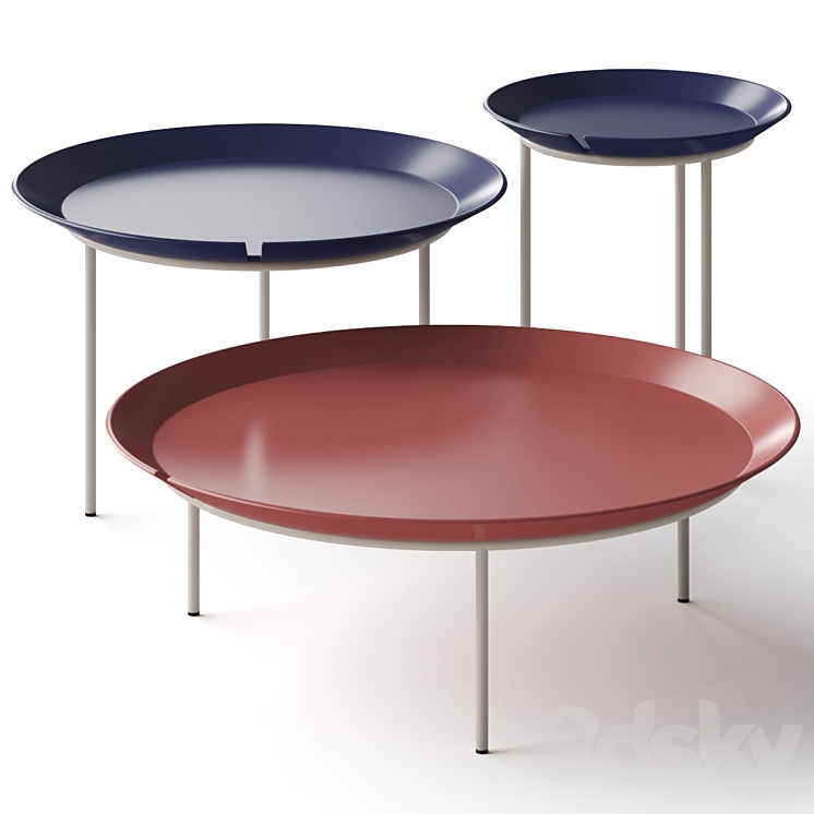 Gervasoni Brise Coffee Tables 3DS Max Model - thumbnail 2