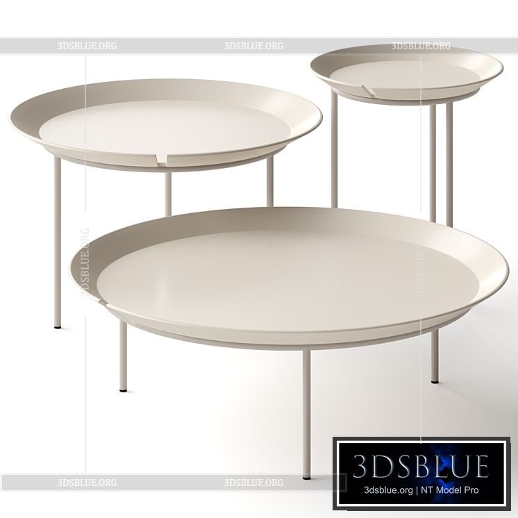 Gervasoni Brise Coffee Tables 3DS Max - thumbnail 3