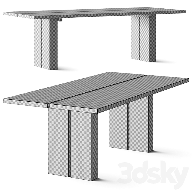 Gervasoni Yaku Dining Tables 3ds Max - thumbnail 3