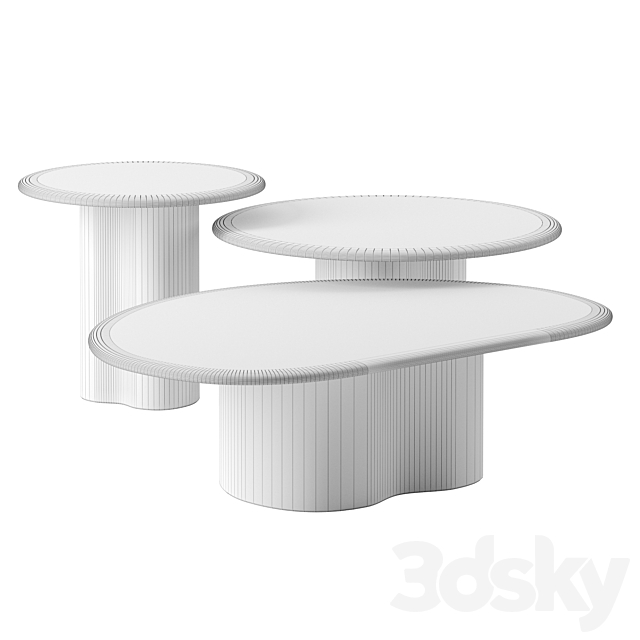 GHIA Coffee tables by Arper 3DS Max Model - thumbnail 3