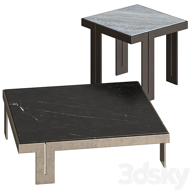 Gianfranco Ferré Home District Low Tables 3DSMax File - thumbnail 1