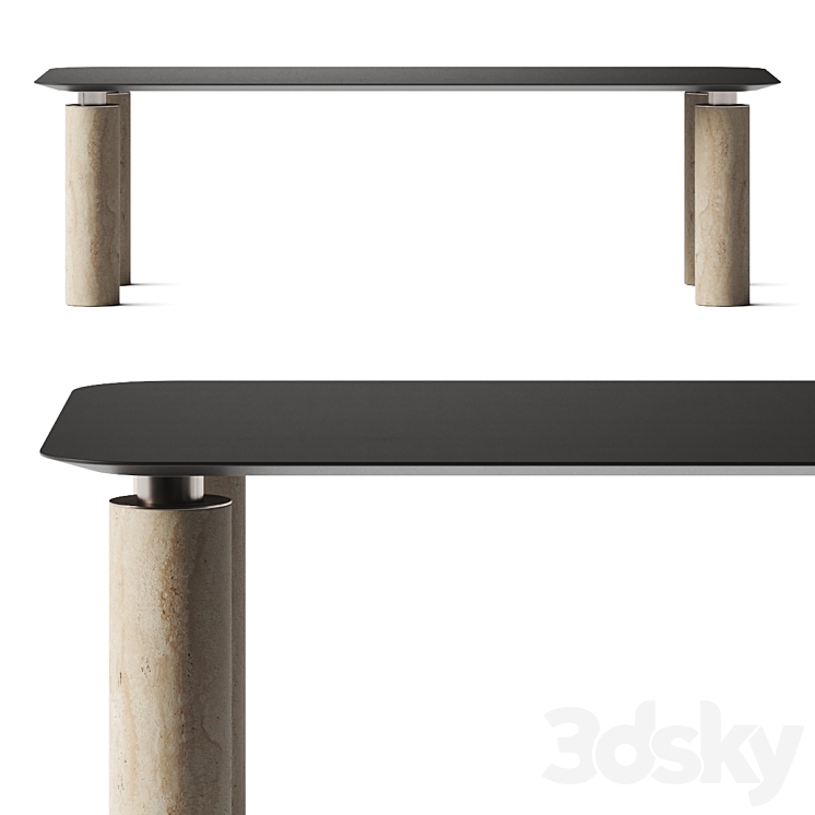 Gianfranco Ferre Rockefeller Dining Table 3DS Max Model - thumbnail 1