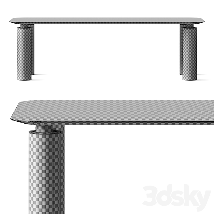 Gianfranco Ferre Rockefeller Dining Table 3DS Max Model - thumbnail 2