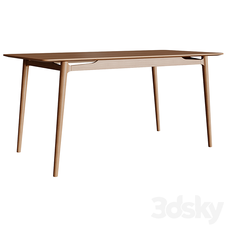 Giano Dining Table Oak 3DS Max Model - thumbnail 3