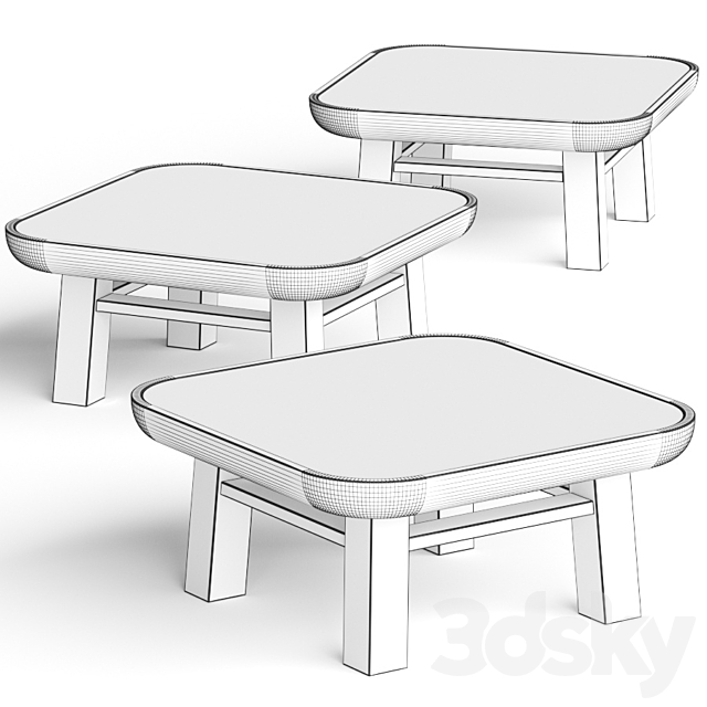 Giobagnara Olympia Coffee Tables 3DSMax File - thumbnail 2