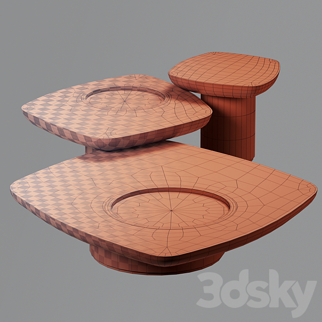 Giopagani Blackbird Coffee Tables 3DSMax File - thumbnail 3