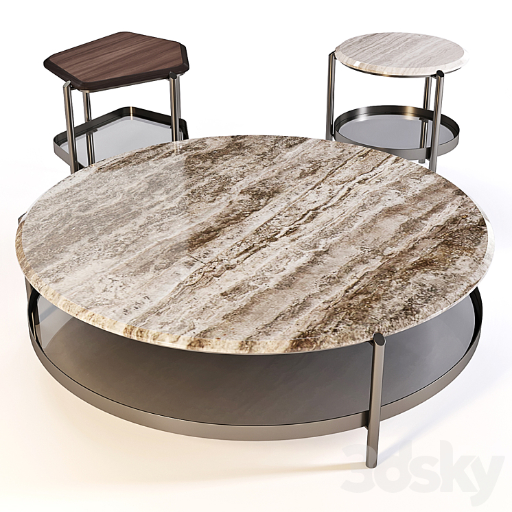 Giorgetti: Coffee Table – Skyline Set 03 3DS Max - thumbnail 1