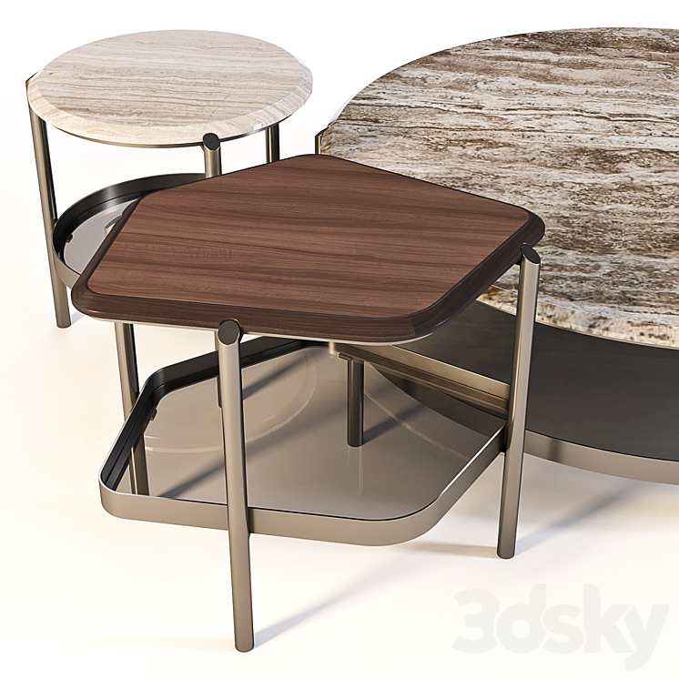 Giorgetti: Coffee Table – Skyline Set 03 3DS Max - thumbnail 2