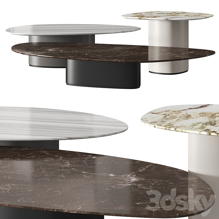 Giorgetti Galet Coffee Tables 3DS Max Model - thumbnail 1