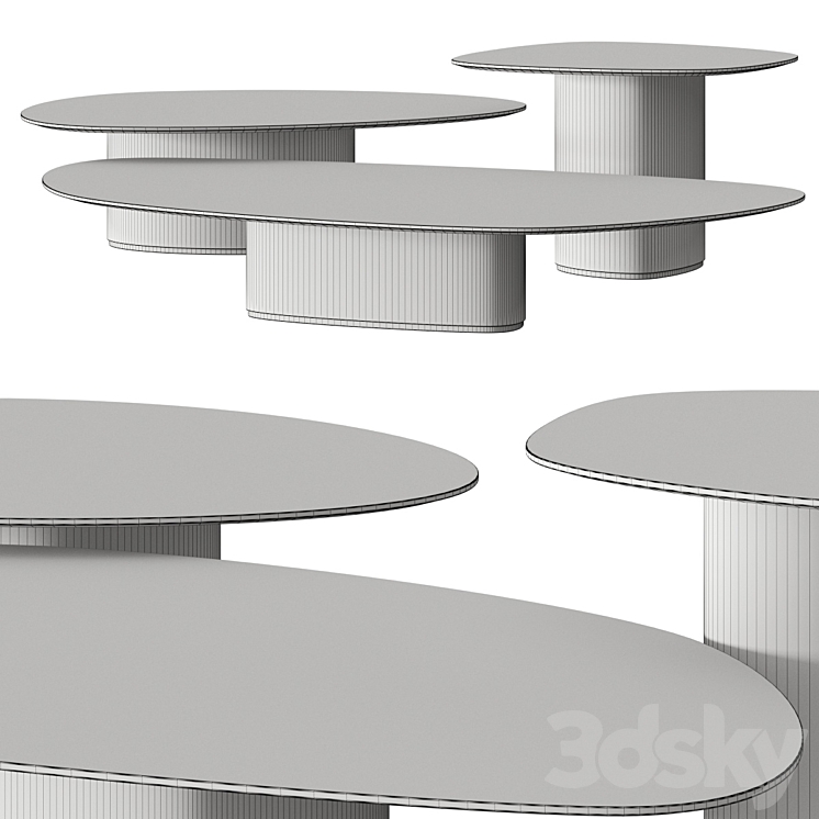 Giorgetti Galet Coffee Tables 3DS Max Model - thumbnail 2