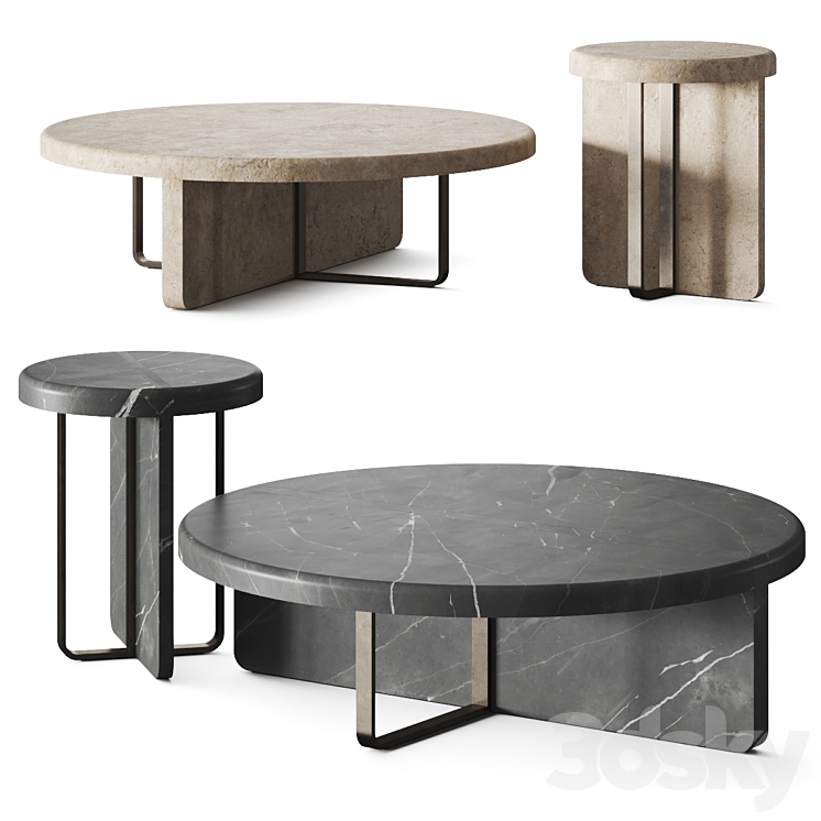 Giorgio Bonaguro Line Coffee Tables 3DS Max Model - thumbnail 1