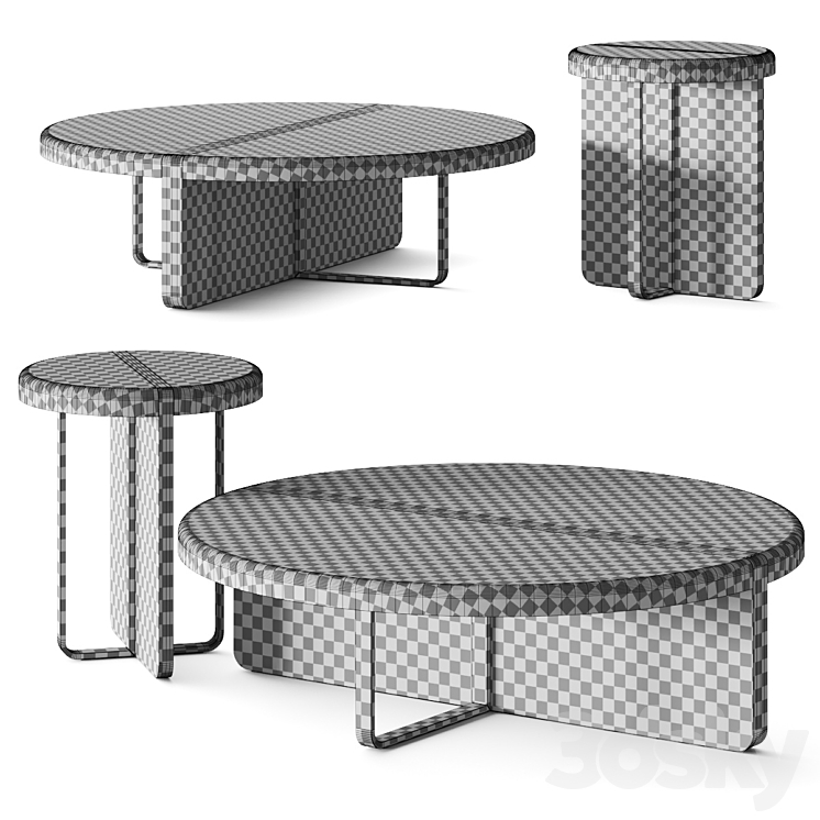 Giorgio Bonaguro Line Coffee Tables 3DS Max Model - thumbnail 2