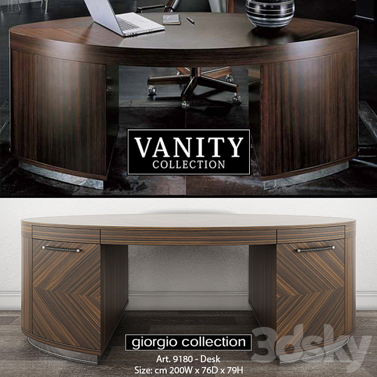 GIORGIO COLLECTION Vanity – Art. 9180 – Desk 3DS Max - thumbnail 1