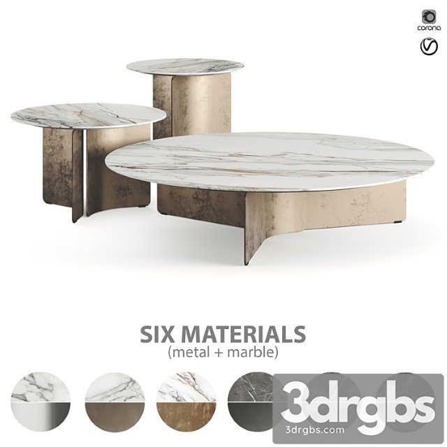 Giulio Marelli Wave 2023 2 Coffee Table 3dsmax Download - thumbnail 1