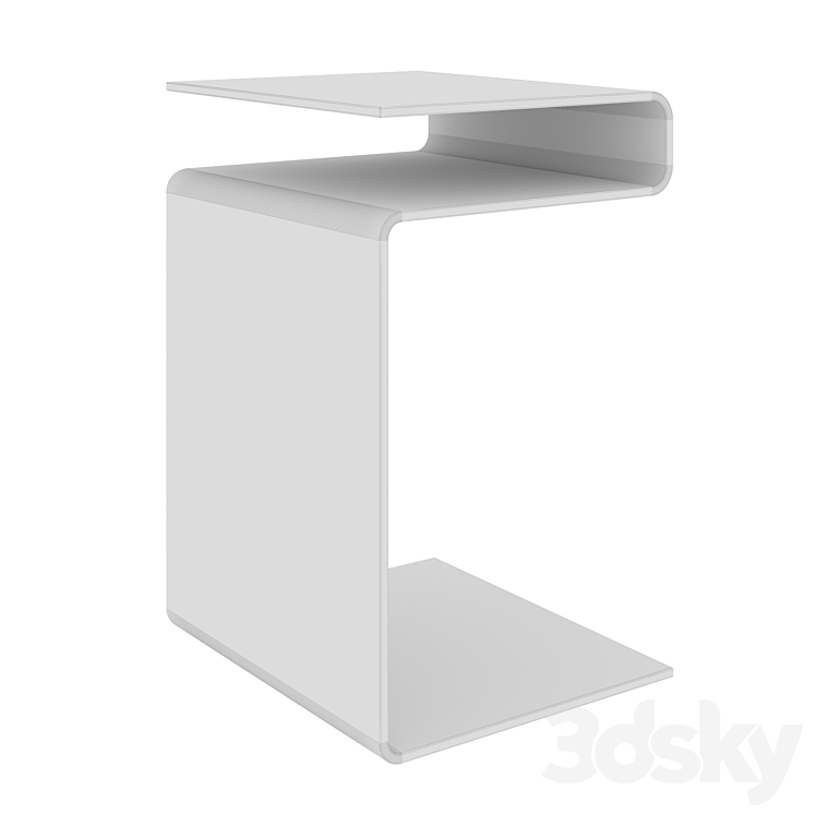 Glass coffee table ESF 3DS Max Model - thumbnail 2