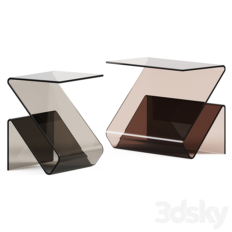 Glass Coffee Table Zeta by Sovet 3DS Max Model - thumbnail 1