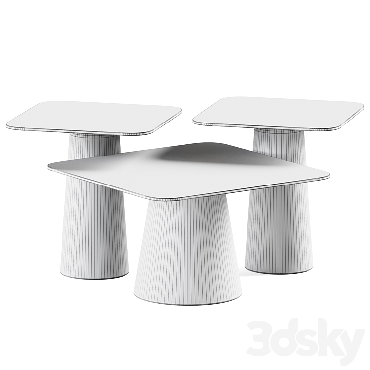 Glass Coffee Tables Balane La Redoute \/ Glass Table 3DS Max Model - thumbnail 2