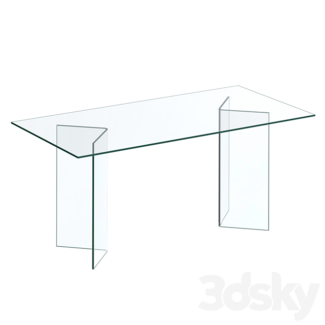 Glass table Burano 3ds Max - thumbnail 2