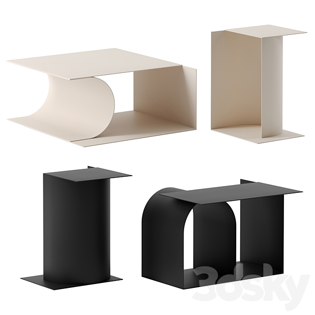 Glyph side tables by Hem 3DSMax File - thumbnail 1