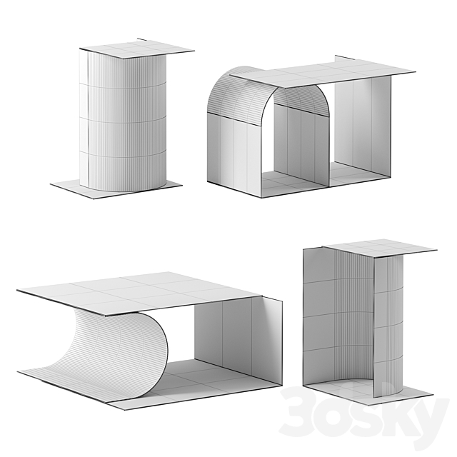 Glyph side tables by Hem 3DSMax File - thumbnail 2