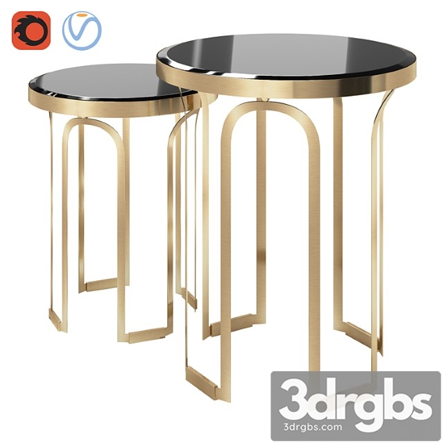 Gold castle tower side table - thumbnail 1