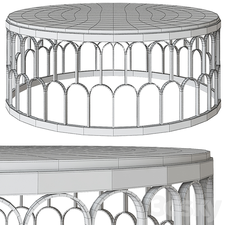 Greg Natale Large Coffee Table 3DS Max - thumbnail 2